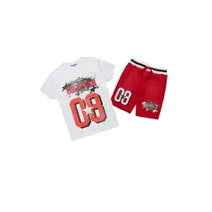 Carolina White/Red T-Shirt Short Set