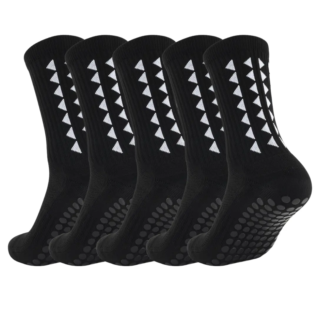 Men's Soccer Socks 3 Pairs 6 Pairs Grip Pads Non Slip Football Baseball Soccer Socks for Men Women with Enhanced Traction