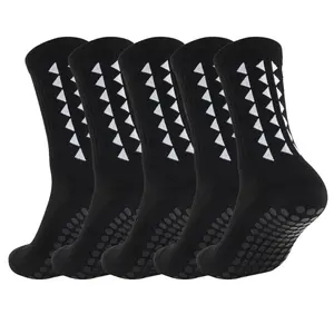 Men's Soccer Socks 3 Pairs 6 Pairs Grip Pads Non Slip Football Baseball Soccer Socks for Men Women with Enhanced Traction