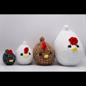 Handmade Crochet Chickens