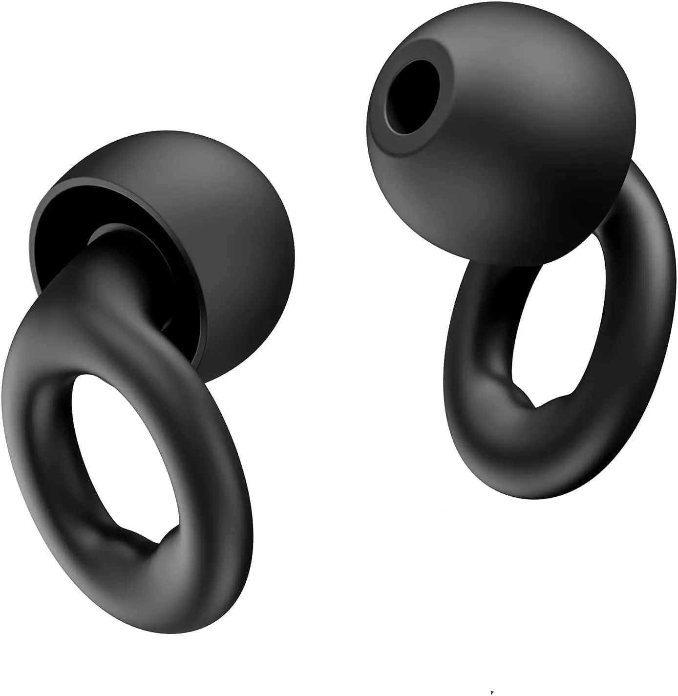 Black Silicone Earbuds with Comfortable Fit and Secure Hold for Optimal Audio Experience