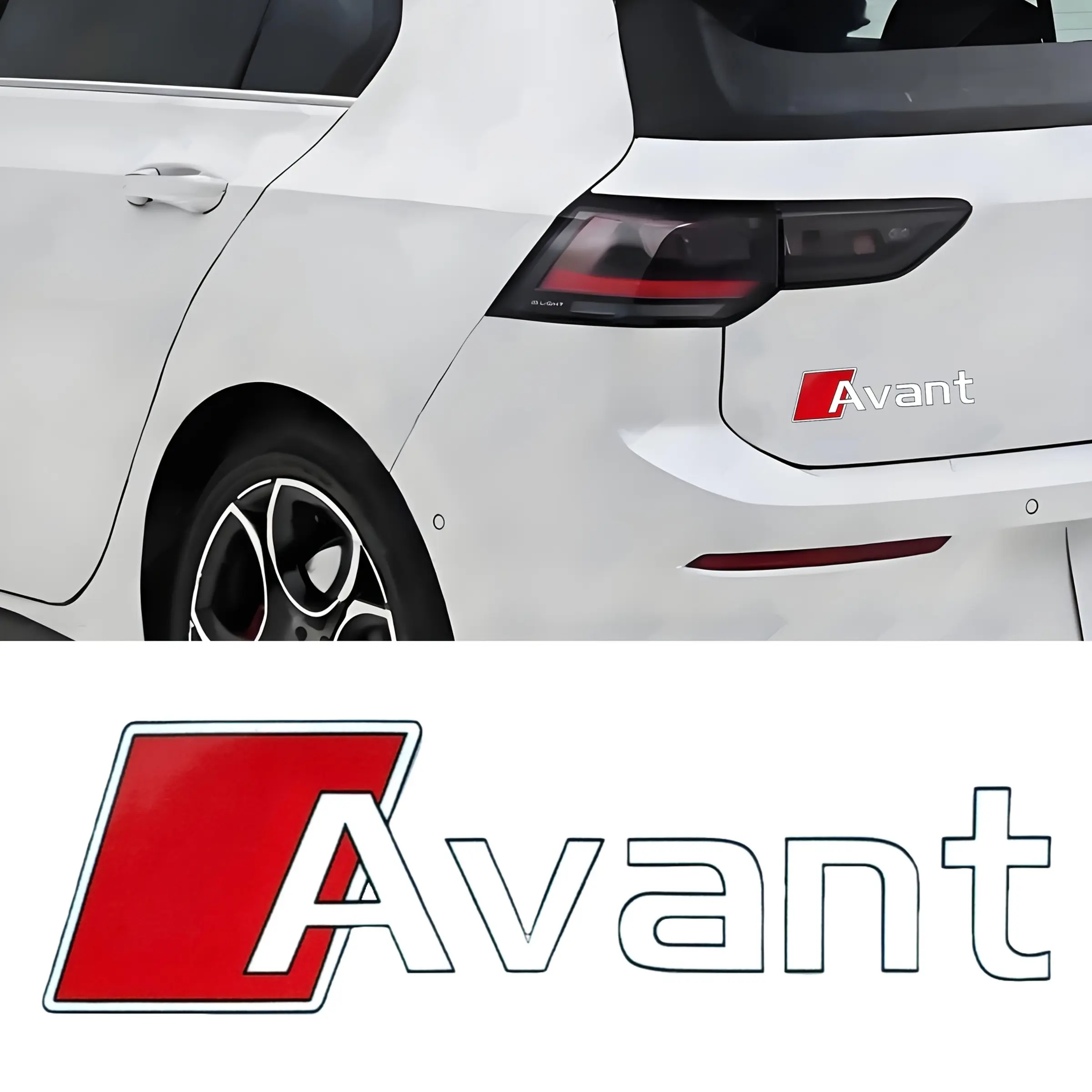4PCS/SET Car Stickers Avant Car Badge Logo Decorative Stickers Suitable for Audi A3 A4 A5 A6 A7 A8 Q3 Q5 Q7