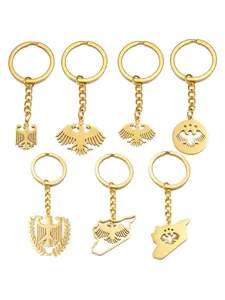 1pc Syria New Flag And German Eagle Keychain For Woman Men Jewelry Key Ring Deutschland Germany