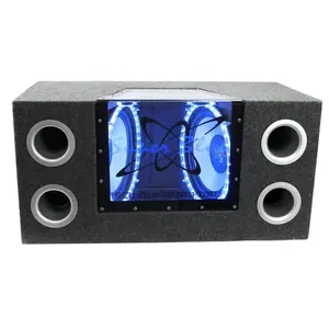 Pyramid BNPS102 10" 1000W Dual Car Audio Subwoofers w/Bandpass Box and Neon