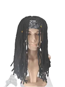 45cm Dreads Reggae Wig Cap, Direct Card Hair Accessory, Synthetic Soft Hairpieces, Perfect for Performances & Daily Streetwear, Easy Wear Design