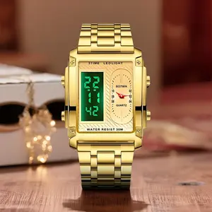 Luxury Racing men's square creative dual-movement multifunctional sports watch, featuring a luxurious triple-time design, water resistance, luminous dial,​Exuding a minimalist aesthetic, it is elegant, durable, and the perfect choice for everyday wear.​​