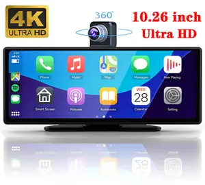 2026 new 10.26 " 4K Ultra HD Portable Car Stereo withWireless Carplay , mirror link fm，Carplay Radio touchScreen, Car Video Players for any car touch screen