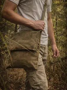 Waxed Canvas Haversack: Traditional Bushcraft Forager Bag