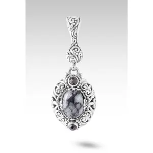 UR Good Plans Pendant™ in Snowflake Obsidian & Black Spinel