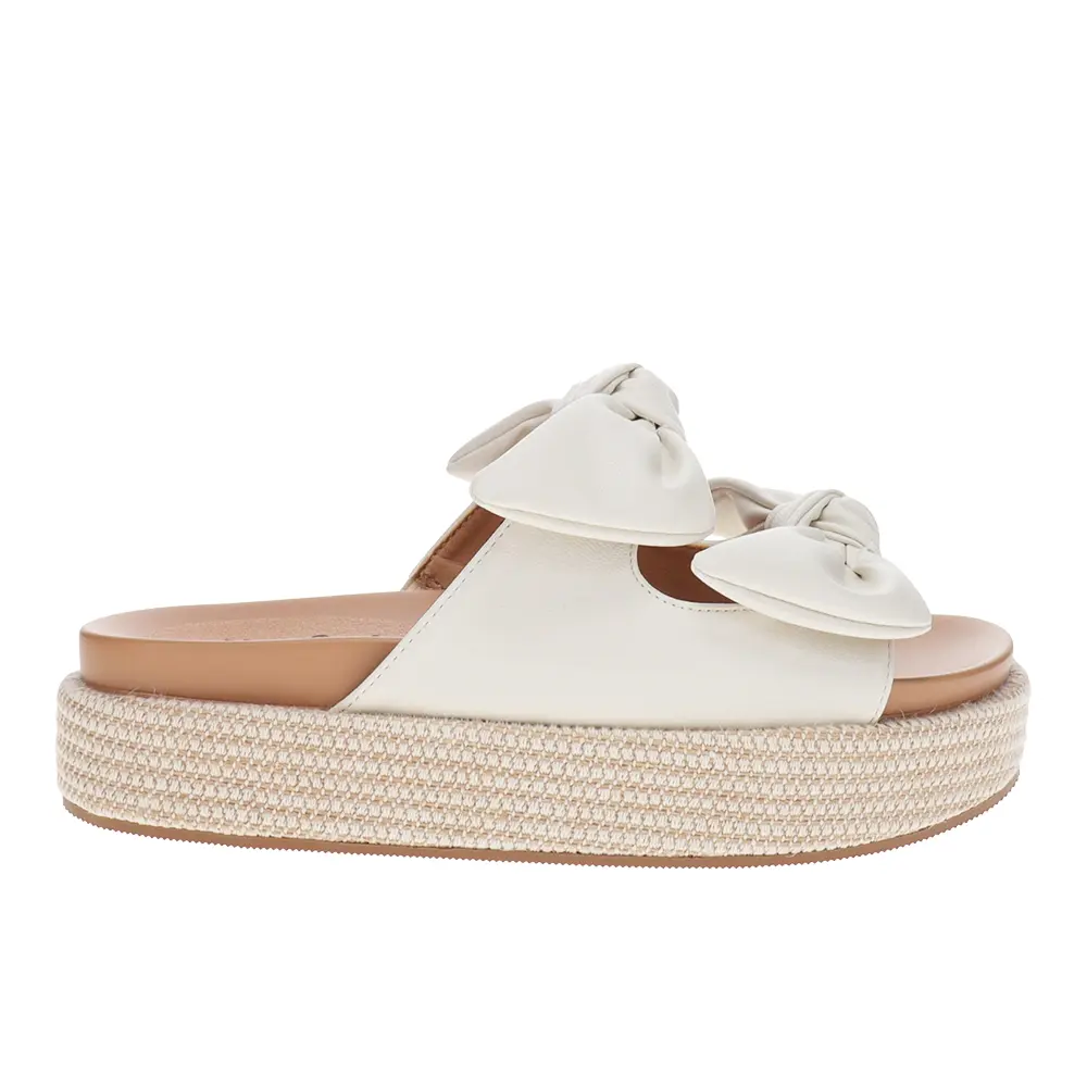 Corkys Womens Lil Bit Knotty Platform Casual Sandals Casual Mid Heel 2-3" - White