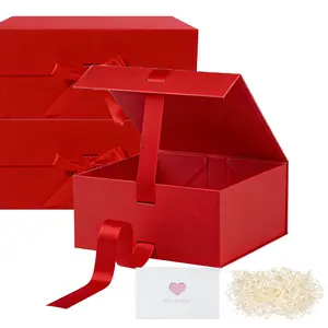 Hard Large Gift Box with Lid, Foldable Magnetic Gift Boxes,Groomsman Box bridesmaid proposal box, Reusable Gift Boxes for Clothes, Gift Idea
