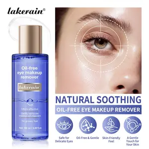 100ML Gentle Eye Makeup Remover, Makeup Cleansing, Oil-Free, Quick Dissolve, No Pulling, Deep Cleanse, Waterproof, Non-Comedogenic, Mild Formula