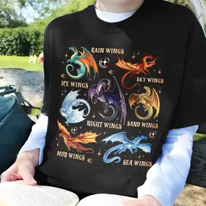 Wings Of Fire Dragons TShirt, Queen Of Pyrrhia Sweatshirt, Vintage Dragon Lover Tee, Nightwings Seawings Icewings Shirt