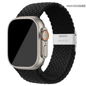 Loop Nylon Woven Band, 1 Count Soft Sport Watch Band, Nylon Braided Band with Buckle Loop for Apple Watch Ultra 2 Series SE 9 8 7 6 5 4 3