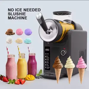 150W Slushie Machine,Commercial Froze Drink Machine,with Self-Cleaning Function,5 Preset Programs Led Display and 5 Modes for Froze Margaritas, Slushies
