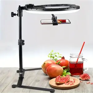 10.5 Inch Ring Light Tripod LED Live Streaming Fill Light, Adjustable Brightness, Stable Base, Compatible with Smartphones Tablets Dslr Cameras, Selfie Accessories