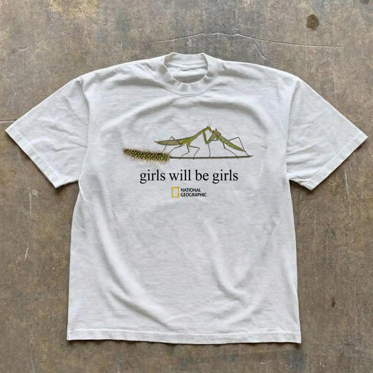 Praying Mantis National Geographic T-Shirt, Y2K Retro Unisex Graphic Tee