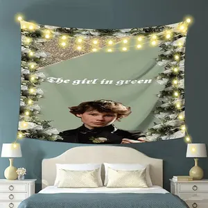 1pcs Maddox Batson Music Theme Peach Skin Wall Tapestry Cozy Bedroom Living Room Studio Decor Fan Collection Holiday Gift