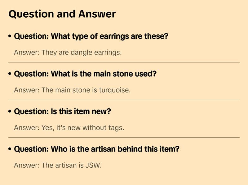 Navajo Sleeping Beauty Turquoise Sterling Silver Dangle Earrings