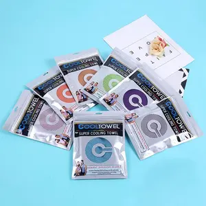 6packs Cooling towels instant cool soft breathable chilly face towel absorbent Multicolor 6packs Cooling towels instant cool soft breathable chilly face towel absorbent Multicolor