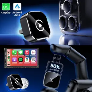 2026 Wireless CarPlay Adapter for iPhone/Android - Quick Connect, Hands-free Calling Support, CarPlay Dongle with Electronic Charger