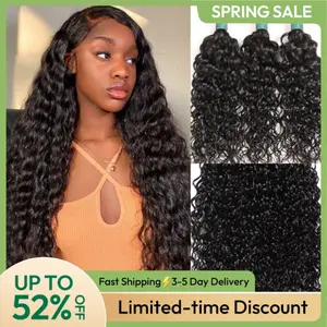 Asteria Hair Water Wave Bundles Brazilian Virgin Human Hair Extensions Double Wefts Bundles Wet and Wavy Hair Valentine Musts