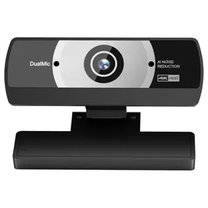 24MP 4K Ultra HD Webcam with Built-in Microphone USB Plug & Play for PC Laptop Mac Wide Angle Streaming with Auto Light Correction for Zoom Teams Online Meetings IMX132 Sensor F2.2 Aperture