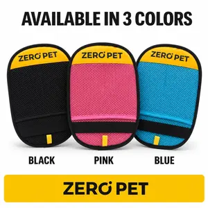 Zero Pet hair remover Electrostatic gloves Two-way brush sticky hair remover Cat hair dog hair glover  Removal Cleaning double-sided grooming mitt reusable car mat