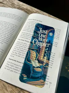 Just One More Chapter Bookmark, Avid Reader Funny Page Marker, Book Lover Gift Idea, Book Club Member Gift, Cute Reading Corner Bookmark