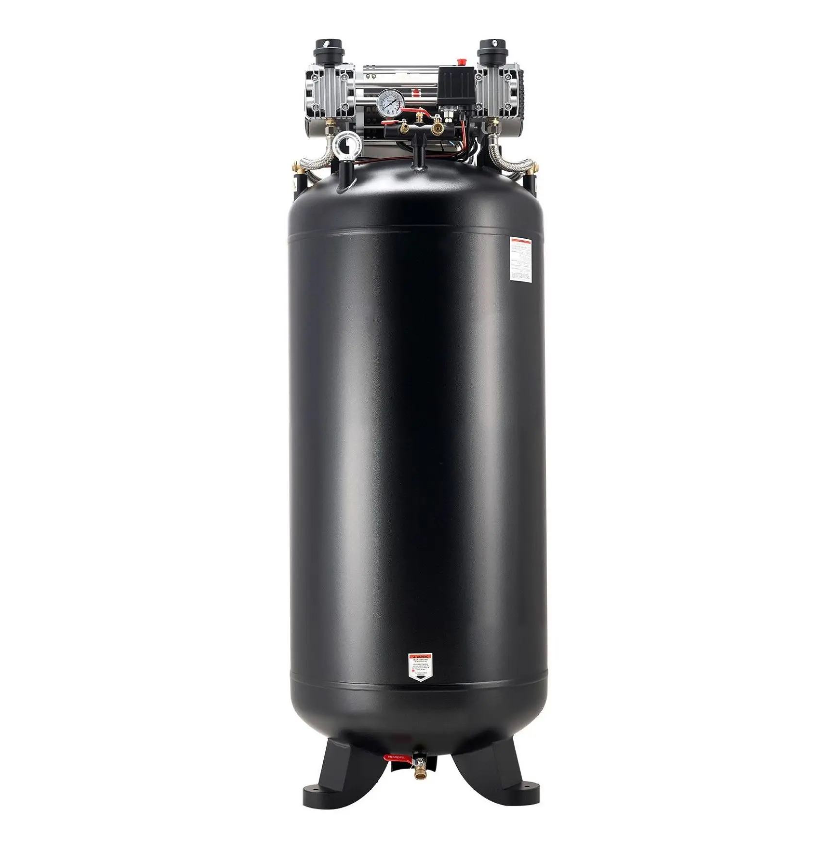 80 Gallon Air Compressor, 5HP 13.5SCFM, Heavy Duty Oil-Free Compressor for Workshop, 145 PSI Max, 230V 3-Phase Industrial Air Compressor 80 Gallons 6.5 HP