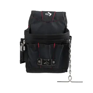 9-Pocket Black Maintenance Tool Belt Pouch