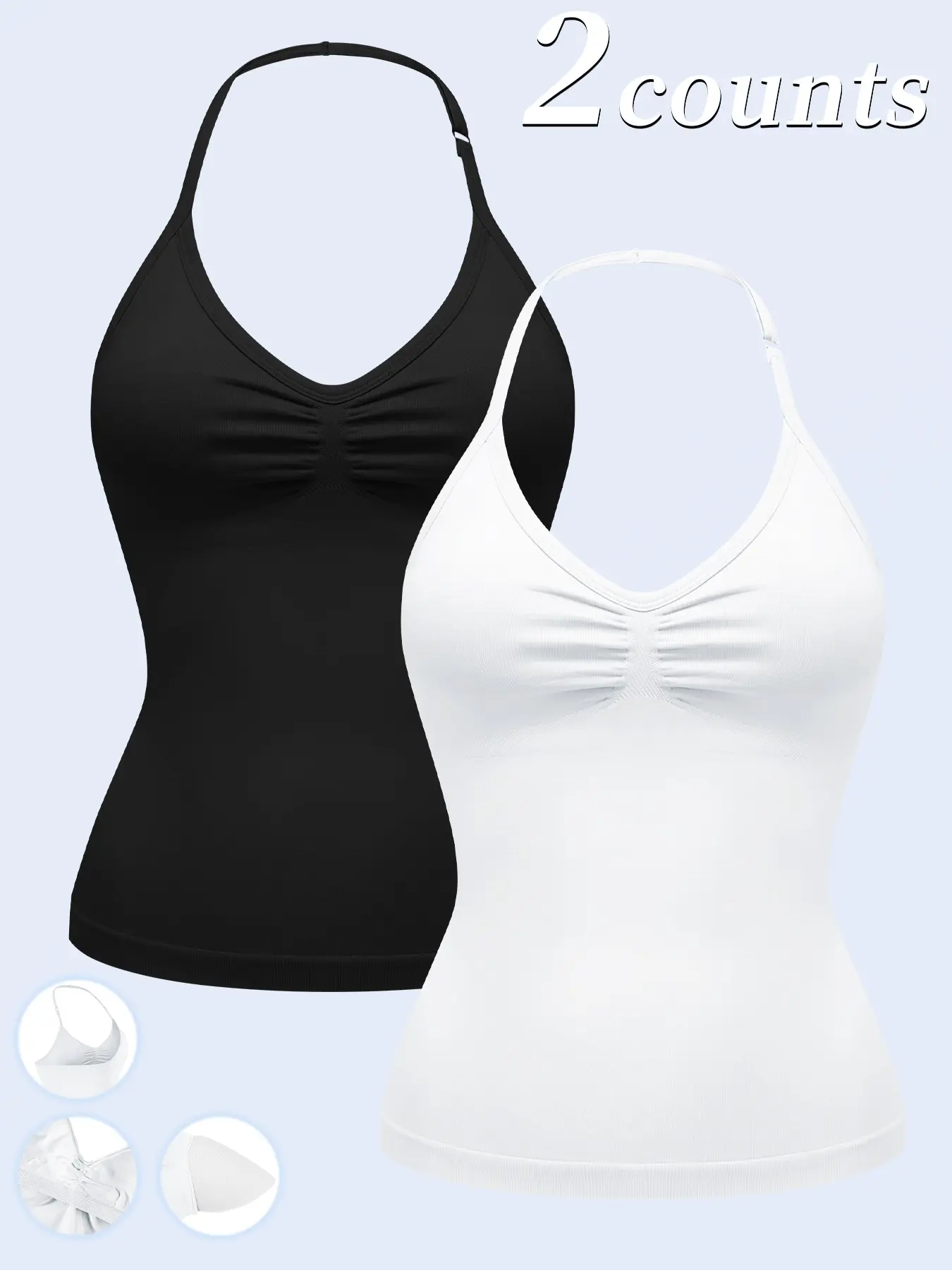 2 Pcs Women Longline Strappy Top Fitness Sports Yoga Gymwear Tanks Workout Sportswear Activewear Outdoor Running Tops Sport Vests Sports Yoga Gymswear