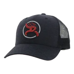 Hooey "Strap" Roughy Charcoal & Black Snapback Hat 4031T-CHBK