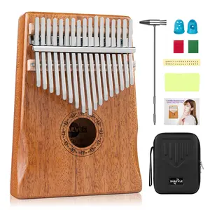 Kalimba 17 Key Thumb Piano, Mbira Finger Piano with Carrying Case, Tune Hammer, Songbook - Musical Instruments Gift for Kids Adult Beginners
