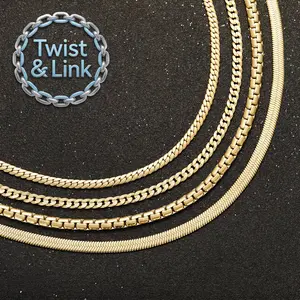 14k Gold Plated Miami Cuban Link Chain Necklace Golden Stainless Steel lced Out Clasp Hip Hop Jewelry for Men& Women Thickened