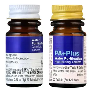 Water Purification Tablets with PA Plus: Portable for Camping & Hiking