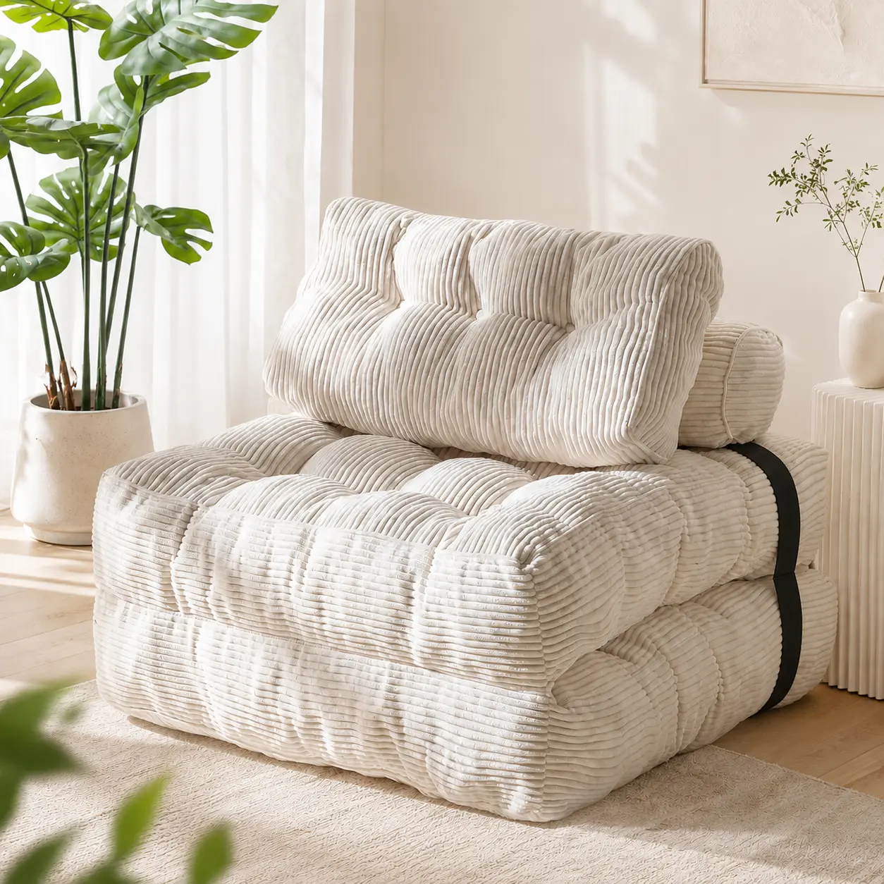 Orienflex Corduroy Folding Sofa Bed,Convertible Sleeper Chair with Pillow FoldableFloor Bed with Back Support; Single & Double SizeCushion Sofa Bed Fabric Sofa Bed, Back to School,sofa para sala,folding couch,magic furniture cozy