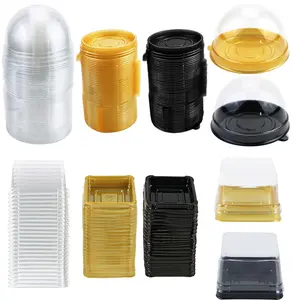 New Transparent Cake Dessert Box Container Transparent Cupcake Dome Pastry Baking Packaging Boxes Wedding Party Supplies Gifts Box Gifts