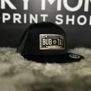 Custom Leather License Plate Hat