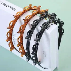 2026 Double Layer Bands Clip Hairbands Fashion Plastic Twist Braided Headband Multi-storey Air Weave Head Hoop Hairstyling Tool