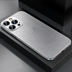 Heat Dissipation Breathable Cooling Case Ultra Thin Matte Mesh Hollow Slim Hard For iPhone 16 15 14 13 12 Pro Max Plus