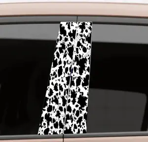 Cow Print B-Pillar vinyl Decal, Vinyl Decal, 2pc. Left and Right side Universal Car Sticker for Vehicle Exterior Decoration Truck Accessories Windshield Sticker