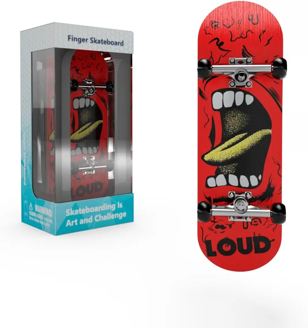 Wooden, pro Fingerboard 29mm Mini handboard、Premium Fingerboard Ideal for Dexterity maneuvers (Big Mouth)