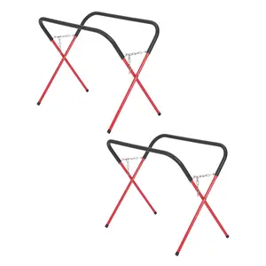 Garvee Portable Folding Workbench and Heavy-Duty Automotive Fender Bumper Stand with 500 lbs Capacity, Adjustable Height, Padded Surface, Powder-Coated Finish, and Rubber Feet for Garage, Shop, and Automotive Repair