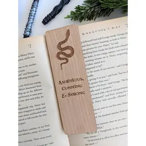 House Slytherin - Harry Potter Inspired Wooden Bookmark
