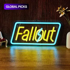 Fallout Letter Pattern Neon Sign, 1 Count USB Powered Neon Sign Light, Decorative LED Light for Home Party, Bar & Game Room Decor, Home Decor Supplies, Led Neon Lights #TOP PICKS