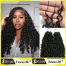 VRbest Burmese Curly Miracle Knots Human Hair Crochet Extensions - Invisible Pre-Separated Knotless, Long Cord Feather for Braiding, 1 Pcs (60g), 4-5 Bundles Recommended, Hair Weave Extensions, Sew-In