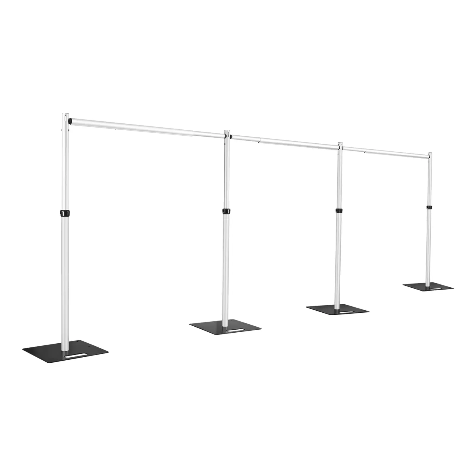 Hecis Heavy-Duty Aluminum Pipe and Drape Backdrop Stand - Adjustable 6-10' Tall x 10-30' Wide, Modern Set with Curtains & Accessories for Wedding Photography, Party Decorations