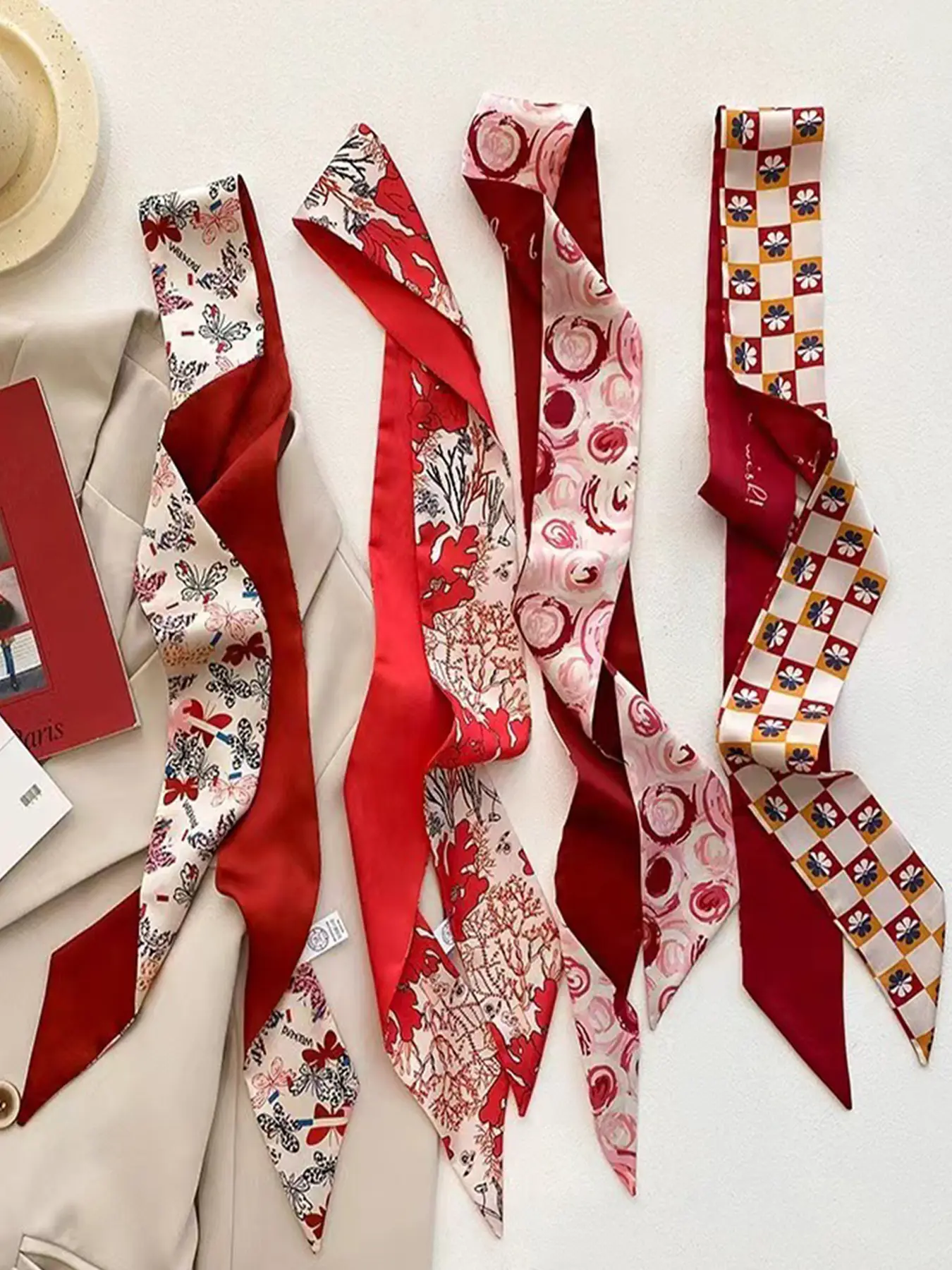 4 Pcs / 1 Set Women's Elegant Colorblock Floral Pattern Hair Band, Casual Versatile Fashionable Hair Accessories for Women & Girls, Minimalist Headwear Suitable for Thick Hair, Tie, Hair Ties, Hairbands