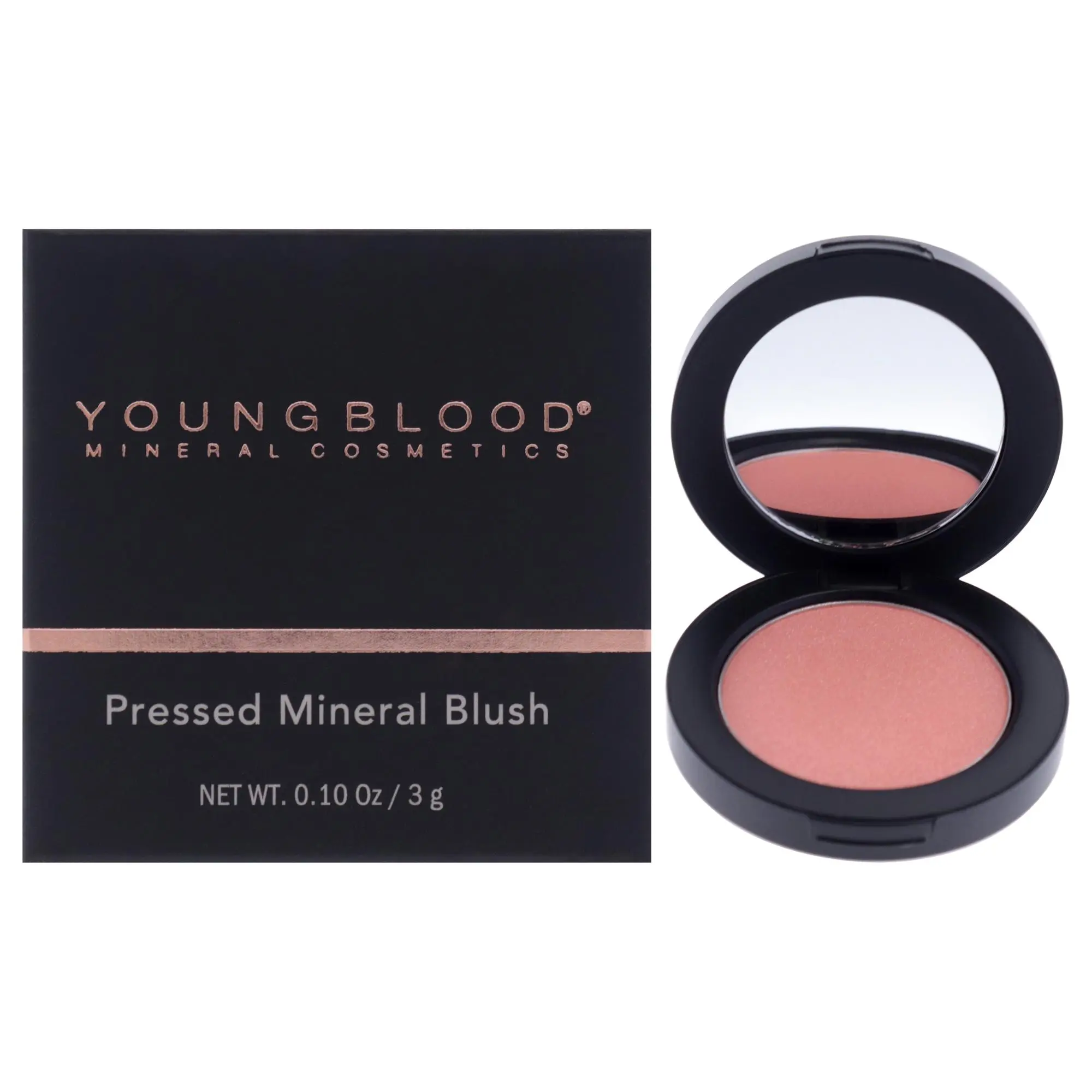 Youngblood Nectar Pressed Mineral Blush for Women - 0.1 oz Cosmetic Compact Makeup, Natural Glow Face Makeup